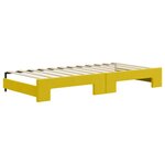 vidaXL Lit de jour avec gigogne et tiroirs jaune 90x200 cm velours