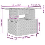 Ensemble de Canapés de Jardin 6 Pièces avec Coussins Rattan Poly Beige