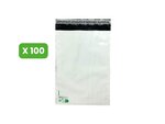 100 Enveloppes plastique opaques 80 microns N°2 - 245x325mm