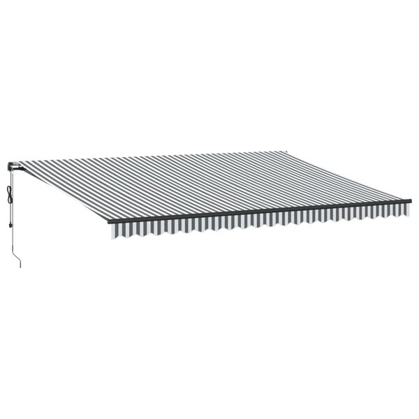 vidaXL Auvent rétractable automatique anthracite et blanc 500x300 cm