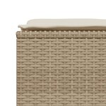 vidaXL Salon de jardin avec coussins 5 Pièces beige résine tressée
