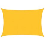 vidaXL Voile d'ombrage 160 g/m² Jaune 3x5 m PEHD