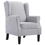 vidaXL Fauteuil gris clair tissu