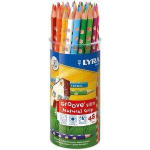 Groove slim - pot 48 crayons de couleur lyra
