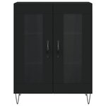 vidaXL Buffet haut Noir 69 5x34x180 cm Bois d'ingénierie
