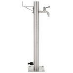 vidaXL Colonne à eau de jardin ronde Acier inoxydable 65 cm