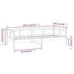 vidaXL Lit de jour Blanc Bois massif de pin 90x190 cm