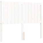 vidaXL Cadre de lit avec tête de lit blanc 120x200 cm bois massif