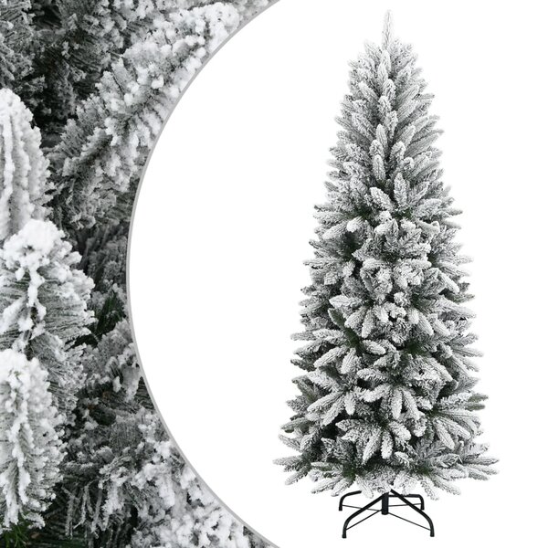 vidaXL Sapin de Noël artificiel avec neige floquée 240 cm PVC et PE