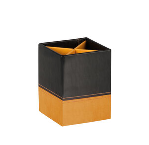 RHODIA Pot à crayons, en similicuir, noir CLAIREFONTAINE