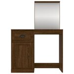 vidaXL Coiffeuse et miroir chêne marron 90x50x132 5 cm bois ingénierie