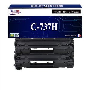 T3AZUR - 2x Toners compatibles avec Canon 737H pour Canon LBP-151DW MF-211 MF-212w MF-216n Noir - 2 400p