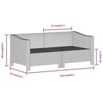 vidaXL Salon de jardin 2 Pièces avec coussins Gris Résine tressée
