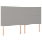 vidaXL Cadre de lit avec tête de lit Gris clair 180x200 cm