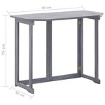 vidaXL Mobilier de bistro 4 Pièces Bois d'acacia solide Gris