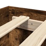 vidaXL Cadre de lit sans matelas chêne fumé 150x200 cm bois ingénierie