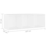 vidaXL Meubles TV 3 Pièces Blanc 107x35x37 cm Aggloméré