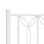 vidaXL Tête de lit métal blanc 100 cm