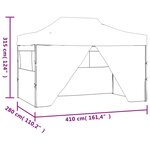 vidaXL Tente de réception pliable avec 4 parois 3x4 m Acier Blanc