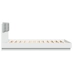 vidaXL Cadre de lit avec tête de lit blanc 150x200cm bois d'ingénierie