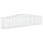 vidaXL Panier de gabions arqué 400x50x80/100 cm Fer galvanisé