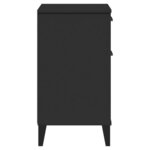 vidaXL Table de chevet VIKEN noir bois d'ingénierie