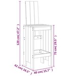 vidaXL Ensemble de bar de jardin 9 Pièces Bois de pin massif