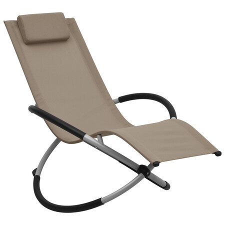 vidaXL Chaise longue pour enfants Acier Taupe