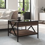 vidaXL Table basse avec LED Infinity chêne marron 50x50x38 cm