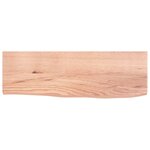 vidaXL Étagère murale marron clair 60x20x2 cm bois chêne massif traité