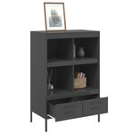 vidaXL Buffet haut noir 68x39x101 5 cm acier laminé à froid