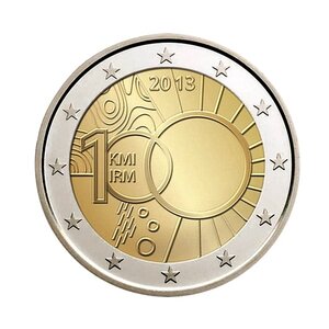 Pièce de monnaie 2 euro commémorative Belgique 2013 – Institut royal météorologique