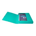 Boite De Classement Exabox Dos 40mm Carte Lustrée Scotten - A4 - Vert - X 10 - Exacompta
