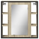 vidaXL Armoire à miroir de salle de bain chêne sonoma bois ingénierie