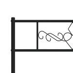 vidaXL Cadre de lit métal avec tête de lit/pied de lit noir 90x200 cm