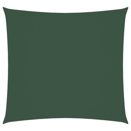 vidaXL Voile de parasol tissu oxford carré 6x6 m vert foncé