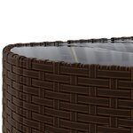 vidaXL Salon de jardin avec coussins 5 Pièces marron résine tressée