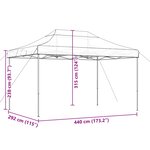 vidaXL Tente de réception pliable escamotable vert 440x292x315 cm