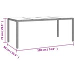 vidaXL Ensemble de bistro de jardin 7 Pièces coussins marron poly rotin