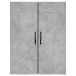 vidaXL Buffet haut Gris béton 69 5x34x180 cm Bois d'ingénierie