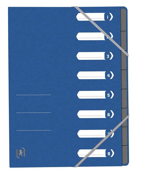Trieur TopFile+ 8 Positions A4 avec Elastique Couv Multistrat Couloris Aléatoire OXFORD