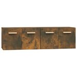 vidaXL Armoires murales 2Pièces Chêne fumé 60x36 5x35cm Bois d'ingénierie