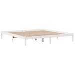 vidaXL Cadre de lit sans matelas blanc 200x200 cm bois massif de pin