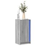 vidaXL Buffet avec LED sonoma gris 42 5x34x85 cm bois d'ingénierie