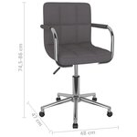 Chaise fauteuil siège pivotante de bureau informatique étude tissu taupe 02_0024182