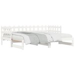 vidaXL Lit coulissant Blanc 2x(90x190) cm Bois de pin massif