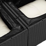 Ensemble de Canapés de Jardin 10 pièces Noir Rattan Poly