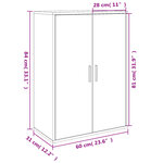 vidaXL Buffets 2 Pièces blanc 60x31x84 cm bois d'ingénierie