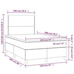 vidaXL Sommier à lattes de lit et matelas Bleu foncé 120x200cm Velours