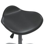 vidaXL Tabouret de salon et spa Noir Similicuir